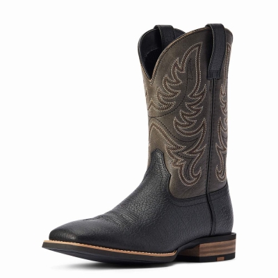 Black Men's Ariat Everlite Countdown Western Boots | 2408-ZOGHT