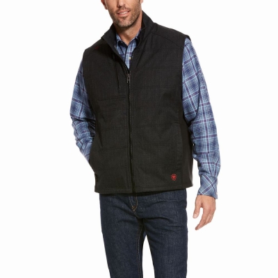 Black Men's Ariat FR Cloud 9 Insulated Jackets | 3509-LXDIO