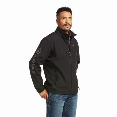 Black Men's Ariat Logo 2.0 Patriot Softshell Water Resistant English Riding | 3261-RYENU