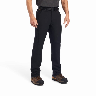 Black Men's Ariat Rebar M5 DuraStretch DriTEK Softshell Pants | 6780-JINAD