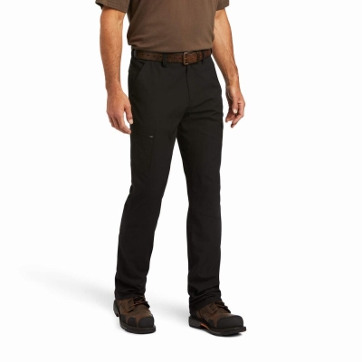 Black Men's Ariat Rebar M5 Flow Ultralight Leg Pants | 4651-FRSEG