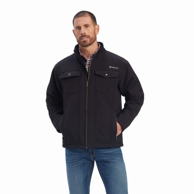 Black Men's Ariat Vernon Sherpa Jackets | 3917-OJXEL