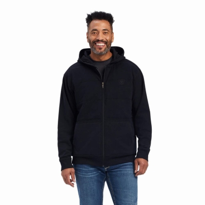 Black Men's Ariat Zephyr Hybrid Jackets | 2156-CNTRZ