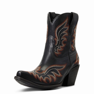 Black Women's Ariat Chandler Booties | 6307-AQURH