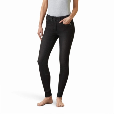 Black Women's Ariat Halo B Full Seat Breech Pants | 0958-JOHTG