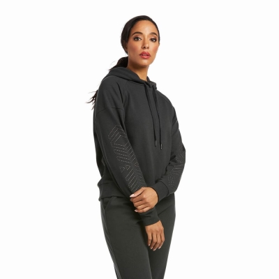 Black Women's Ariat Hoedown Hoodies | 0681-XBNET