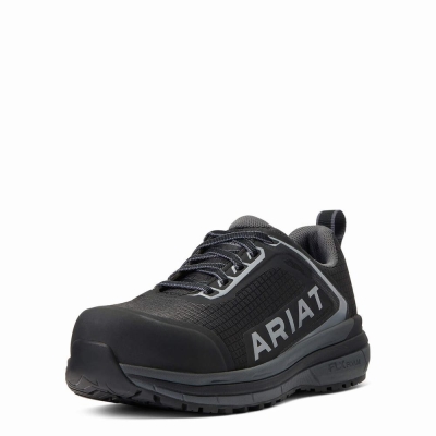 Black Women's Ariat Outpace™ Composite Toe Work Boots | 5840-BXOGE