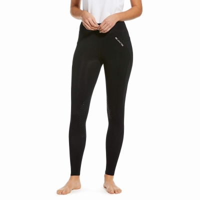 Black Women's Ariat Prevail Insulated Knee Patch Pants | 7813-VOXKA