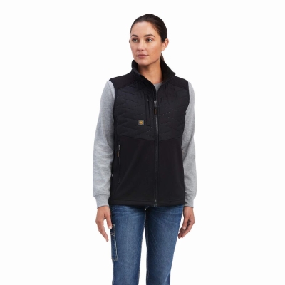 Black Women's Ariat Rebar Cloud 9 Vests | 3701-OGQMS