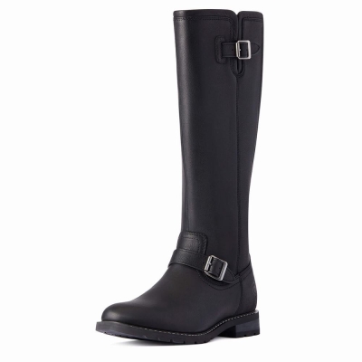 Black Women's Ariat Sadie Waterproof Dress Boots | 6049-IBAUP