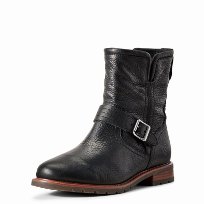 Black Women's Ariat Savannah Waterproof Booties | 5230-FNMRT