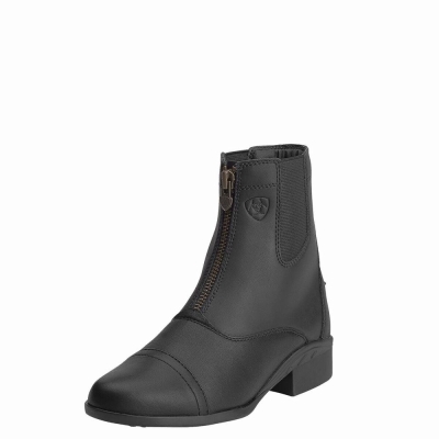 Black Women's Ariat Scout Zip Paddock English Riding Boots | 4106-MJUKD