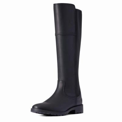 Black Women's Ariat Sutton II Waterproof Dress Boots | 6781-KCXRI