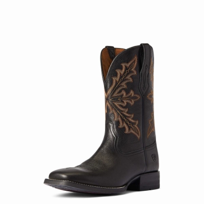 Blue Men's Ariat Qualifier Western Boots | 4025-IKRTE