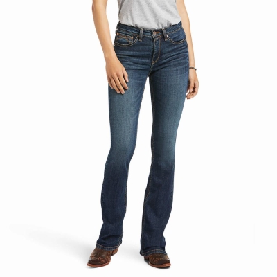 Blue Women's Ariat R.E.A.L. High Rise Fernanda Cut Skinny Jeans | 3495-DYEFN