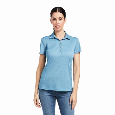 Blue Women's Ariat Talent Tops | 8672-GHKWP