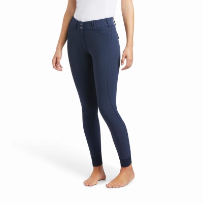 Blue Women's Ariat Tri Factor Grip Pants | 8732-WEPCD