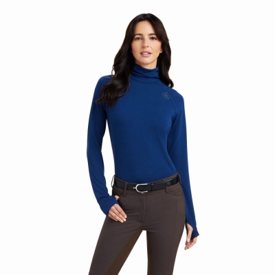 Blue Women's Ariat Venture Tops | 2185-SCGFY