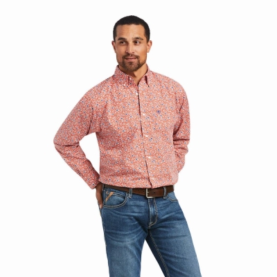 Brown Men's Ariat Alejandro Classic Fit Shirts | 7285-FWURY