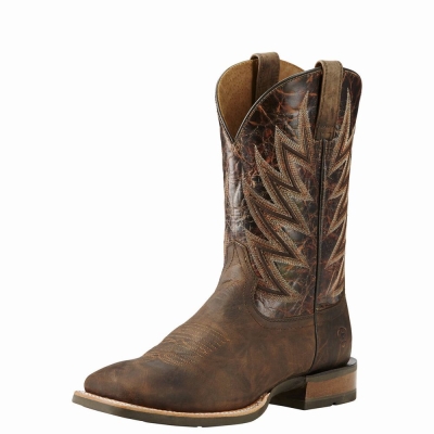 Brown Men's Ariat Challenger Western Boots | 1358-IEYQK