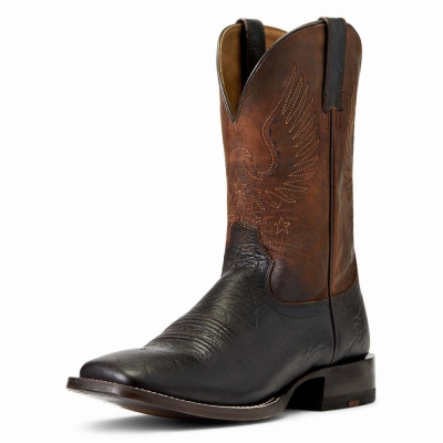 Brown Men's Ariat Circuit Eagle Western Boots | 1458-GWUIQ