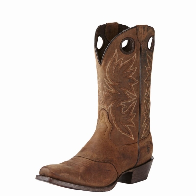 Brown Men's Ariat Circuit Striker Western Boots | 5842-WMAEX