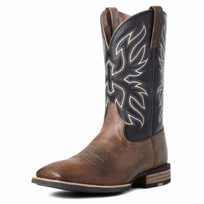 Brown Men's Ariat Everlite Vapor Western Boots | 7190-BMWXO