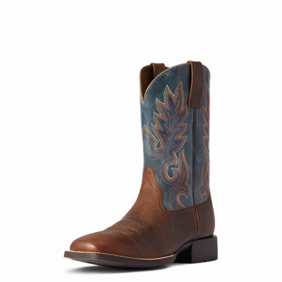 Brown Men's Ariat Layton Western Boots | 3278-ZSXLM