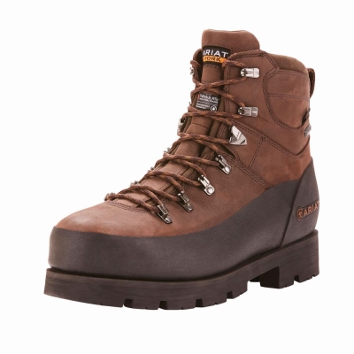 Brown Men's Ariat Linesman Ridge 6" GORE-TEX 400g Composite Toe Waterproof Boots | 8731-DGIMS