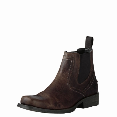 Brown Men's Ariat Midtown Rambler Dress Boots | 8230-LNRCB