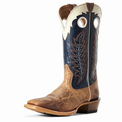 Brown Men's Ariat Real Deal Western Boots | 7986-HZRIS