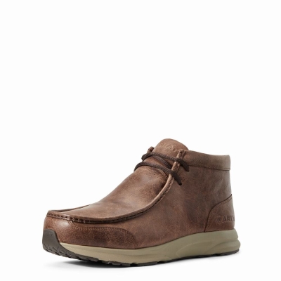 Brown Men's Ariat Spitfire Sneakers | 1430-QJYBM