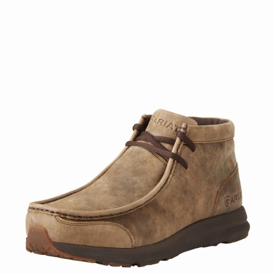 Brown Men's Ariat Spitfire Sneakers | 3264-DYFTB