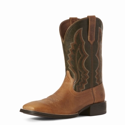 Brown Men's Ariat Sport Riggin Western Boots | 8629-WFBJE