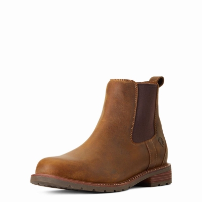 Brown Men's Ariat Wexford Waterproof Waterproof Boots | 5981-KFXDL