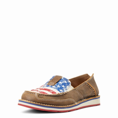 Brown Women's Ariat Cruiser Sneakers | 0867-DZTQS