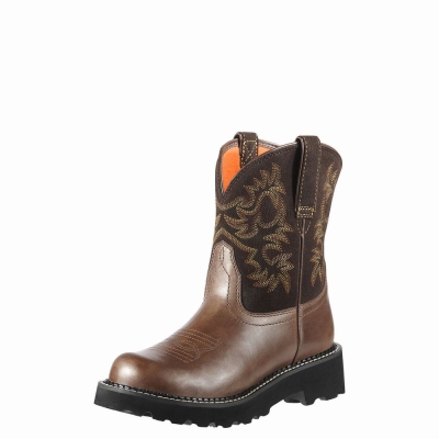 Brown Women's Ariat Fatbaby Western Boots | 1586-YQKGP