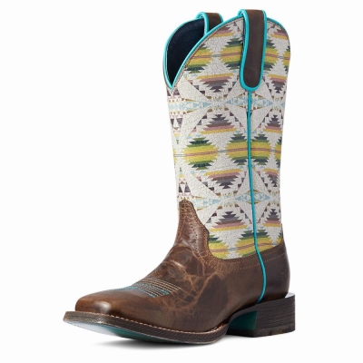 Brown Women's Ariat Pendleton Circuit Savanna Western Boots | 8257-ZPFCT