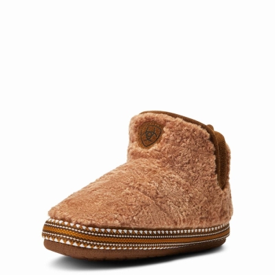 Brown Women's Ariat Slippers | 0874-AQSRX