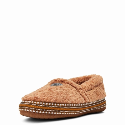 Brown Women's Ariat Snuggle Slippers | 1869-UNVQO