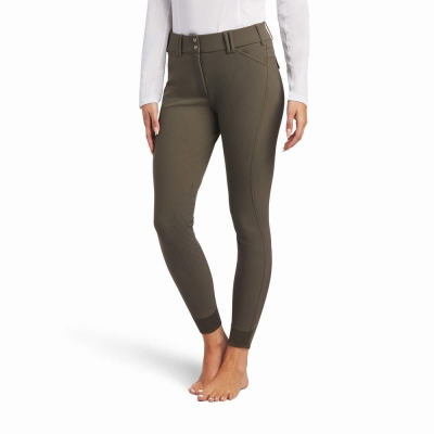 Brown Women's Ariat Tri Factor Grip Pants | 1946-JZAKN