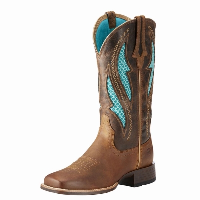 Brown Women's Ariat VentTEK Ultra Western Boots | 6049-CMFJP