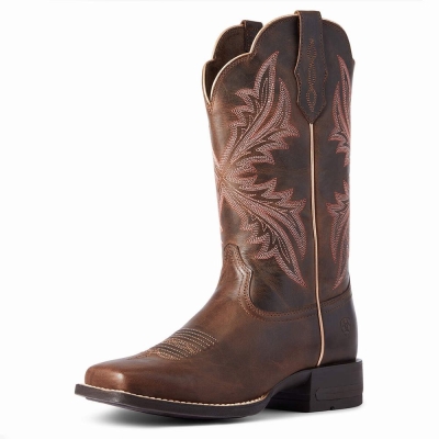 Brown Women's Ariat West Bound Western Boots | 5489-KNJTE