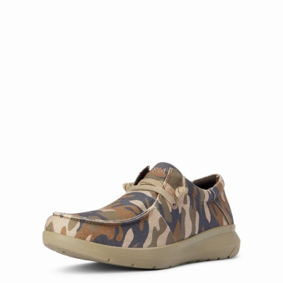 Camo Men's Ariat Hilo Stretch Lace Sneakers | 5301-BGZCE