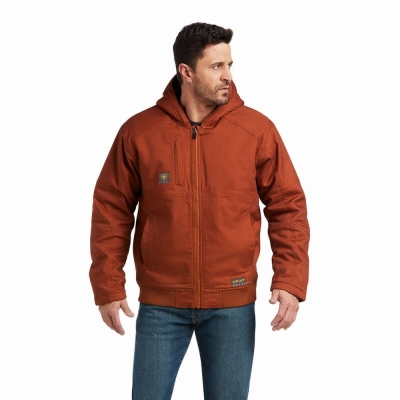 Copper Men's Ariat Rebar DuraCanvas Jackets | 1069-VHTMY