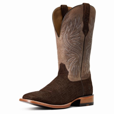 Dark Coffee Men's Ariat Circuit Rockridge Western Boots | 9076-RNFEJ