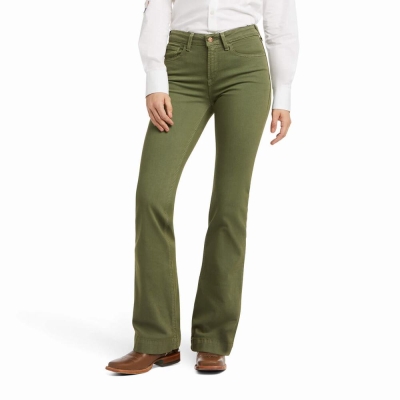 Green Women's Ariat Slim Ella Skinny Jeans | 9248-LQJHP