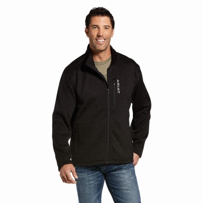 Grey Men's Ariat Caldwell Full Zip Hoodies | 8032-FMKGZ