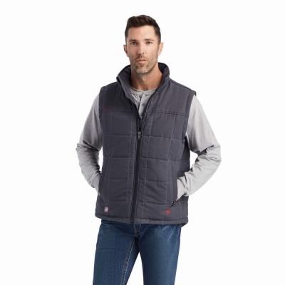 Grey Men's Ariat FR Crius Insulated Jackets | 9753-MXYDJ