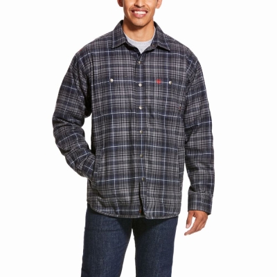 Grey Men's Ariat FR Monument Jackets | 6108-UETGB